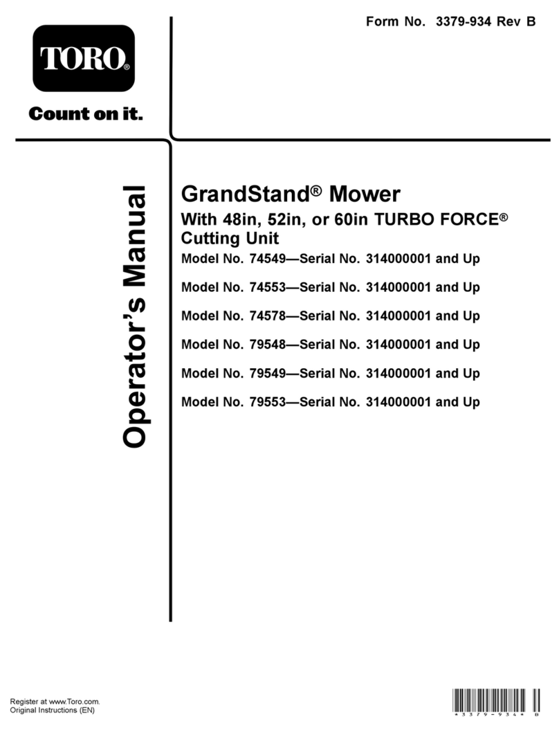 Toro GrandStand 74549 Operator's manual