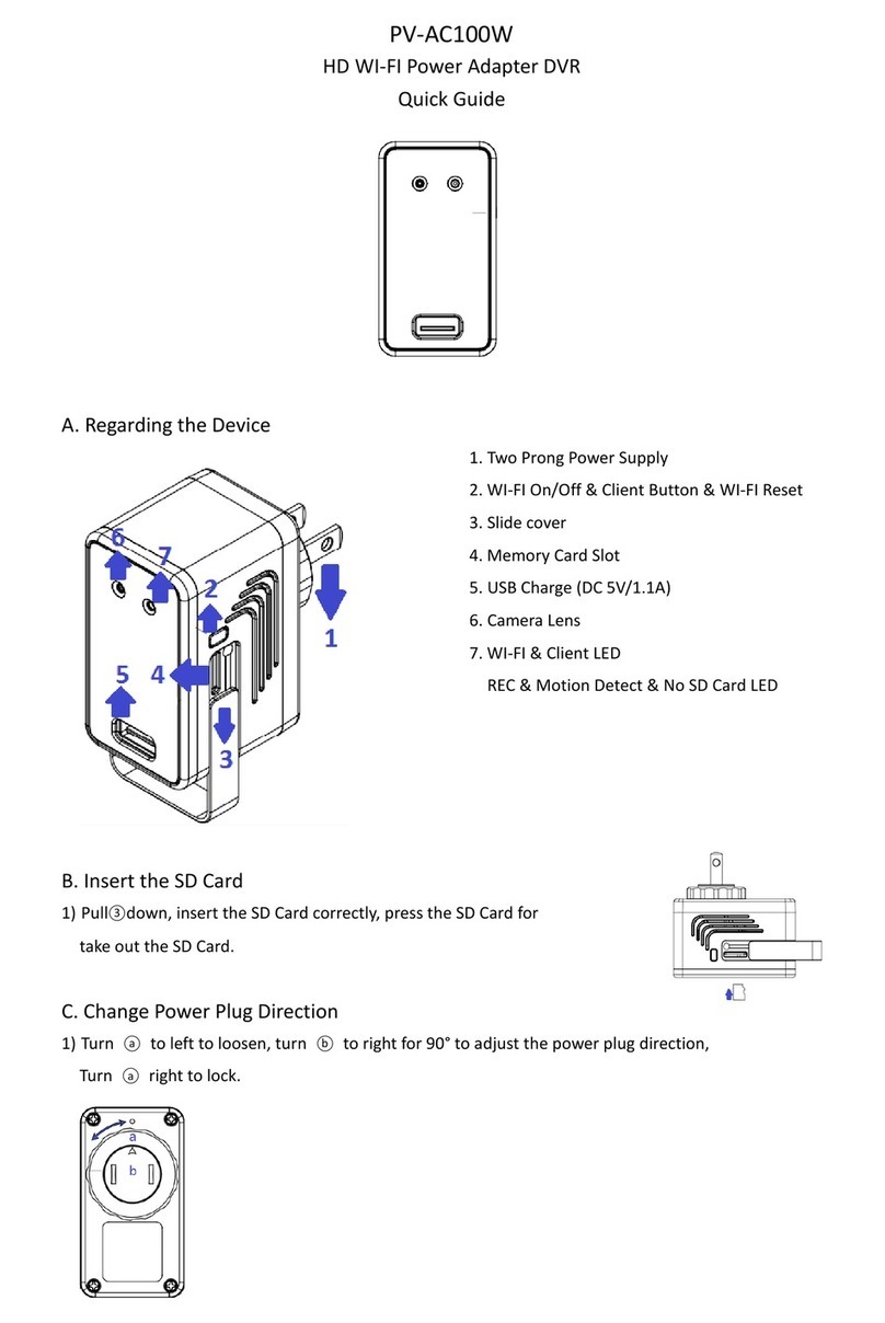 StuntCams PV-AC100W quick guide