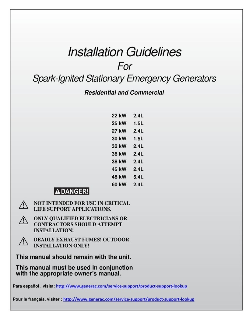 Generac Power Systems 0K8420-A Instruction sheet