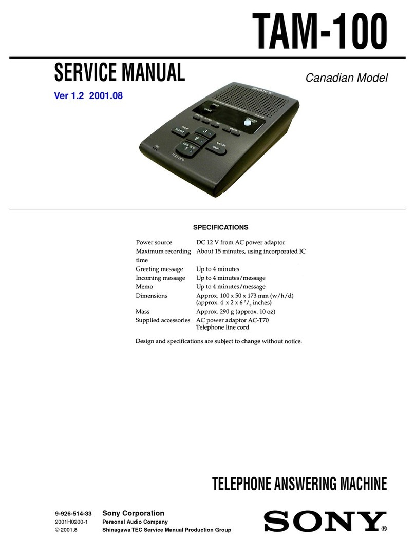 Sony TAM-100 Service manual
