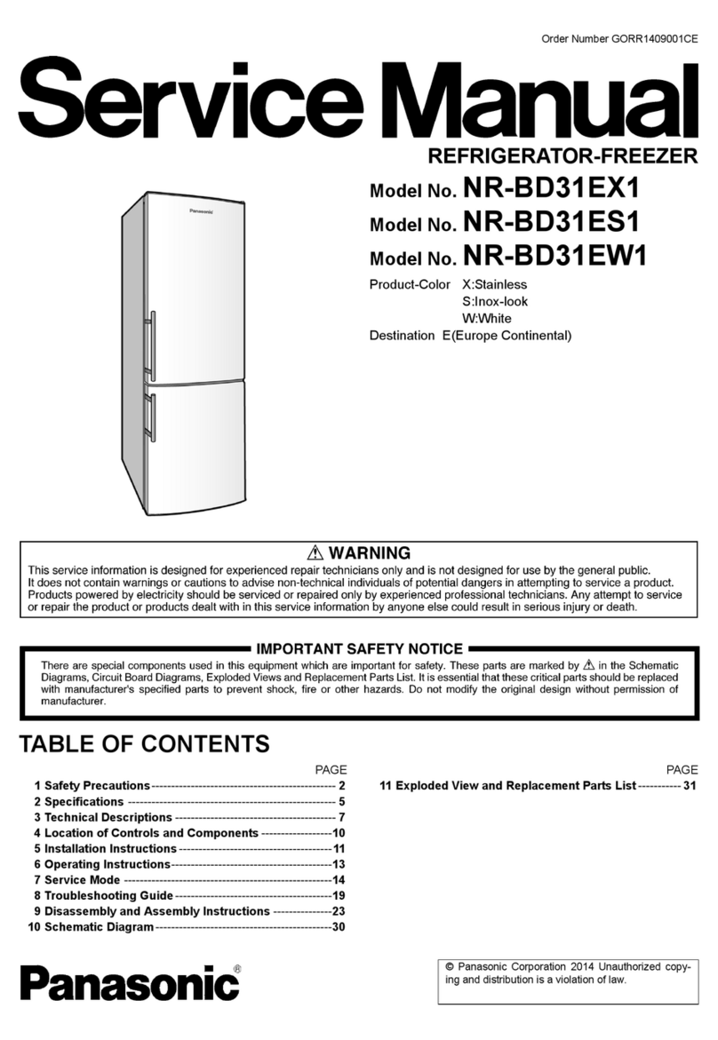 Panasonic NR-BD31EX1 Service manual
