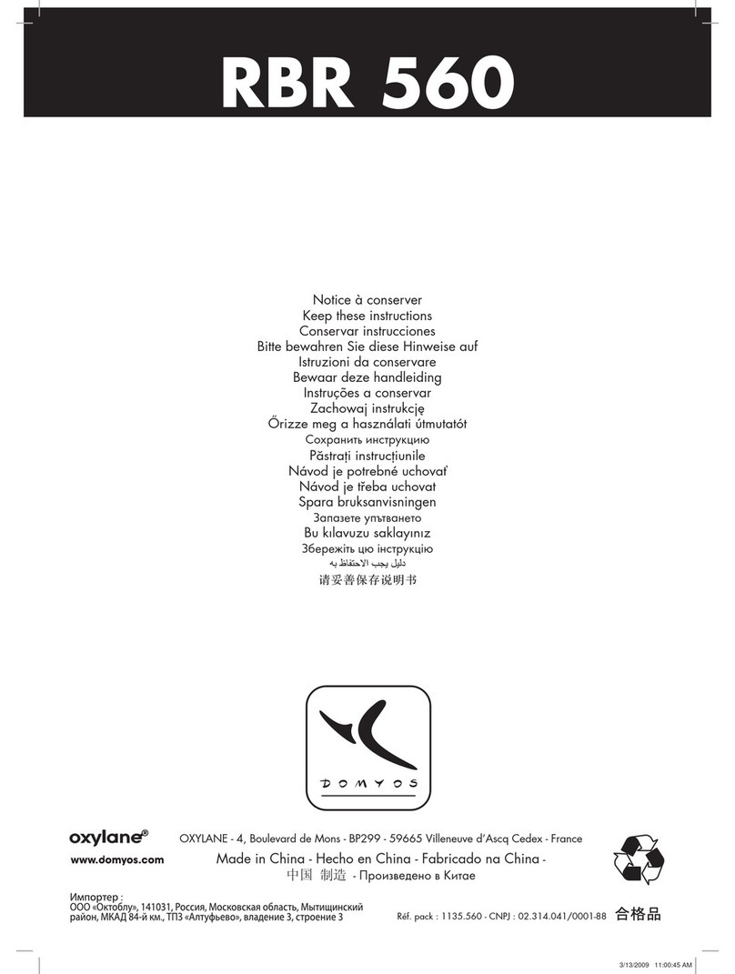 Domyos RBR 560 User manual