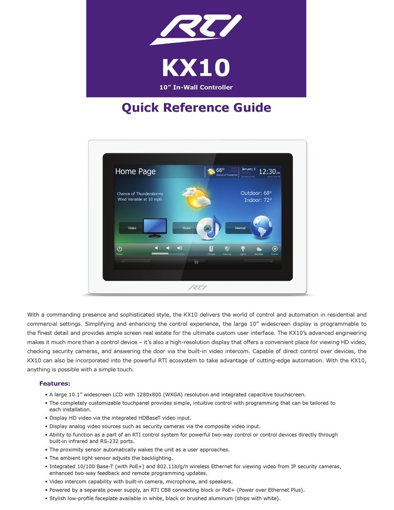 RTI KX10 User manual