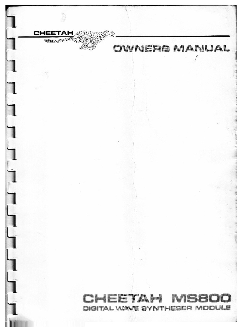Cheetah MS800 owner's manual