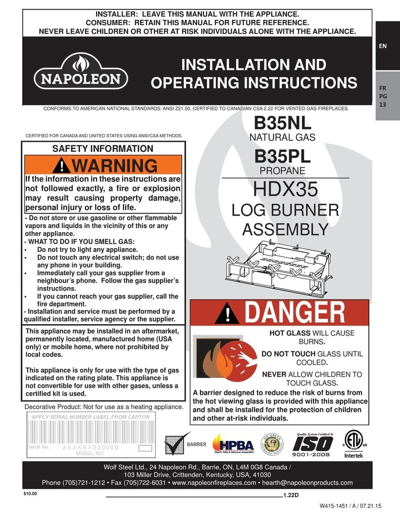 Napoleon HDX35 User manual
