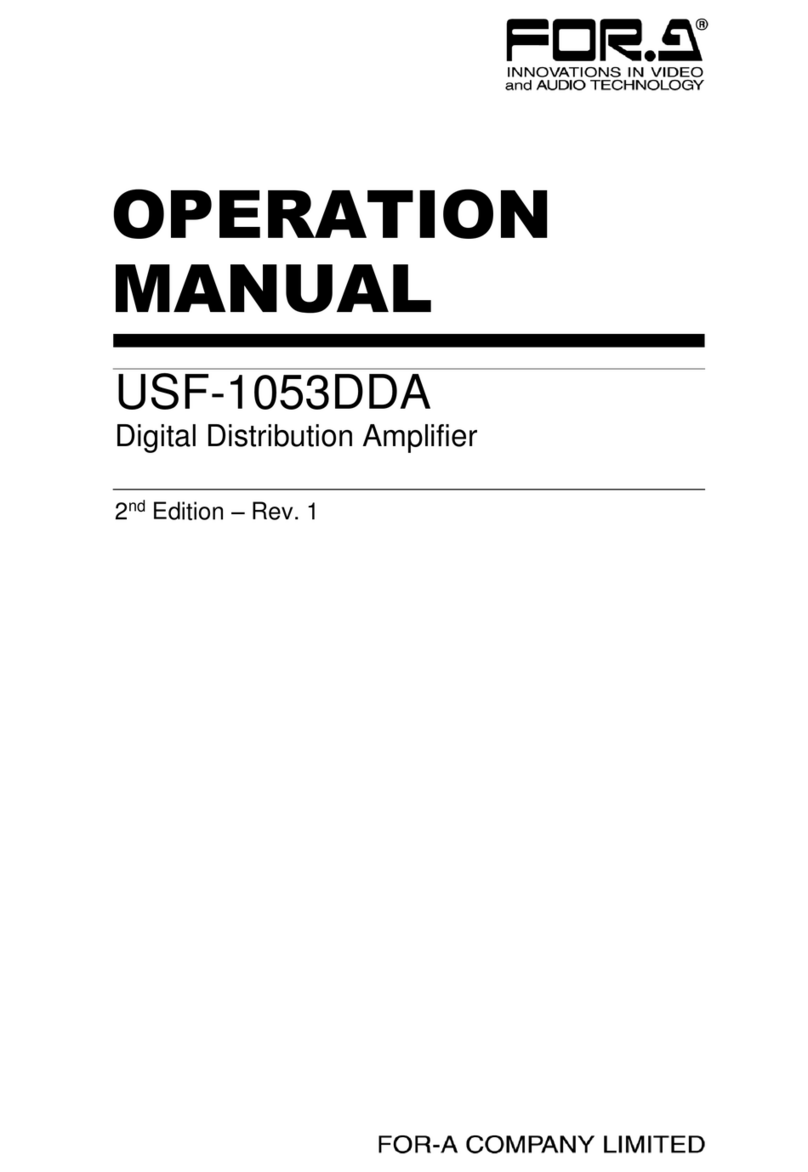 FOR-A USF-1053DDA Operation manual