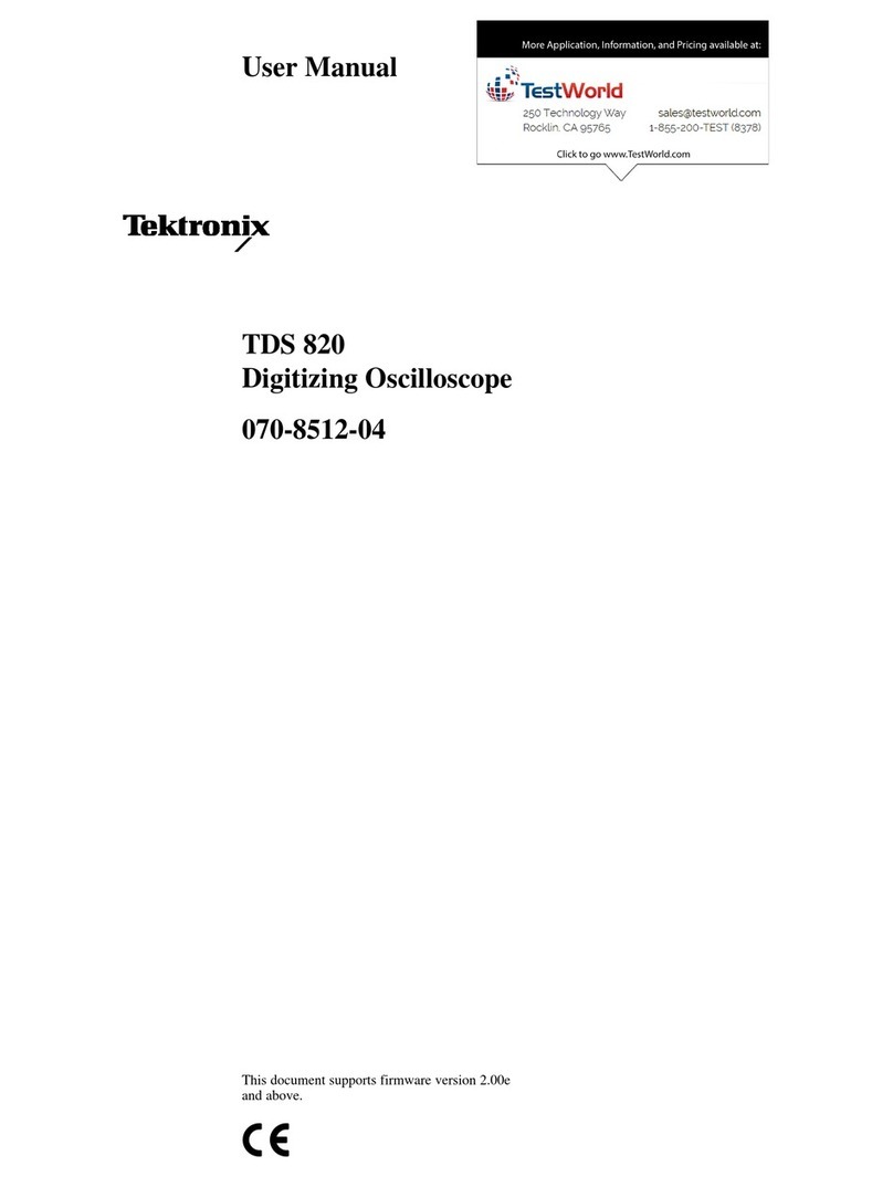 Tektronix TDS 820 User manual