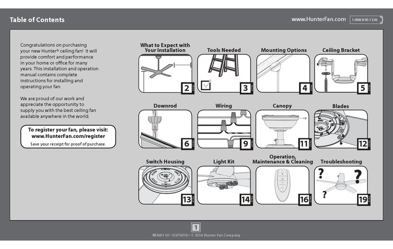 Hunter Kensington installation manual