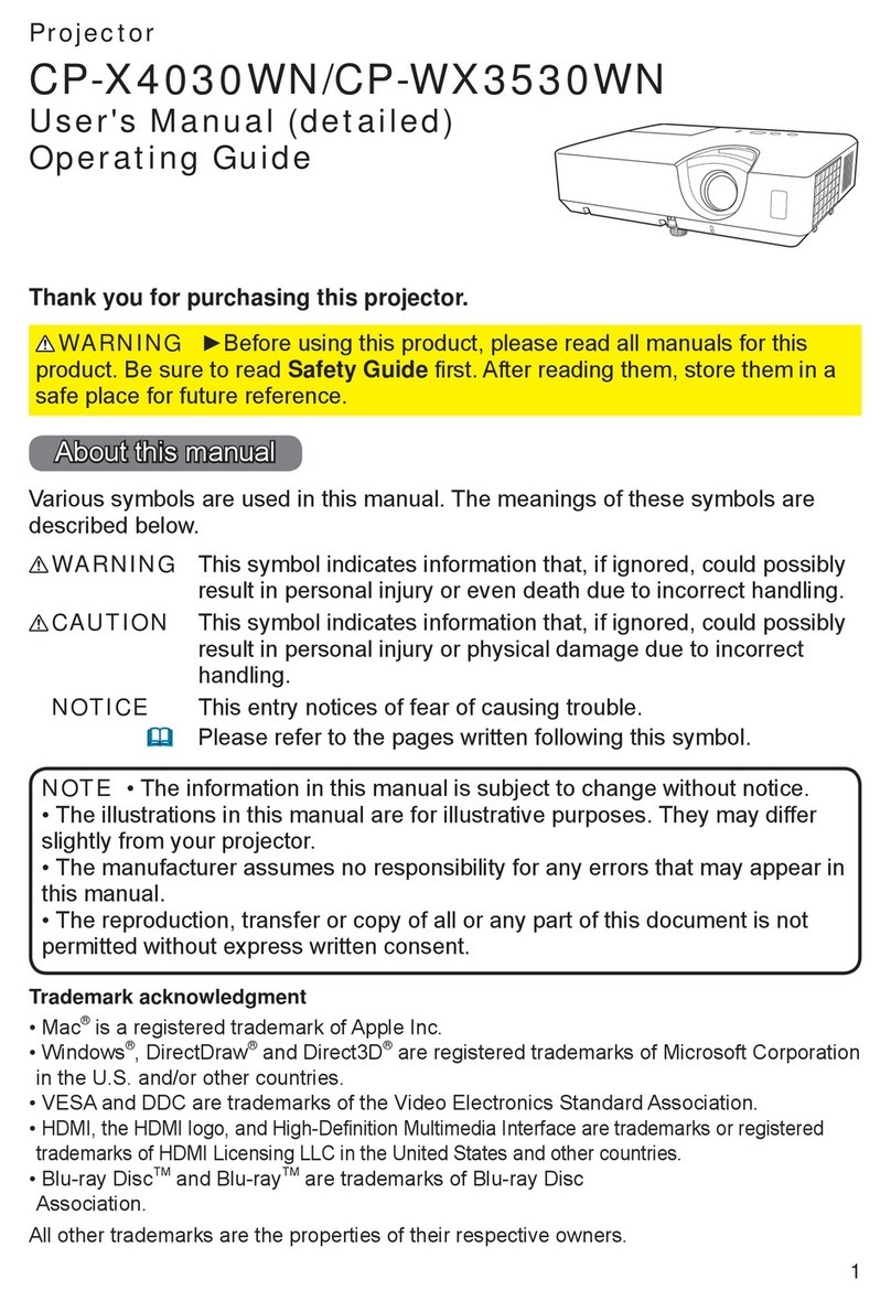 Hitachi CP-X4030WN User manual