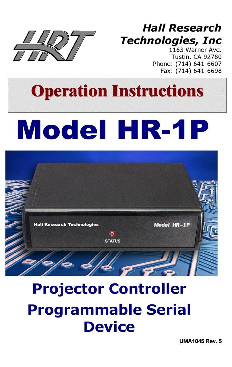 Hall Research Technologies HR-1P operating instructions