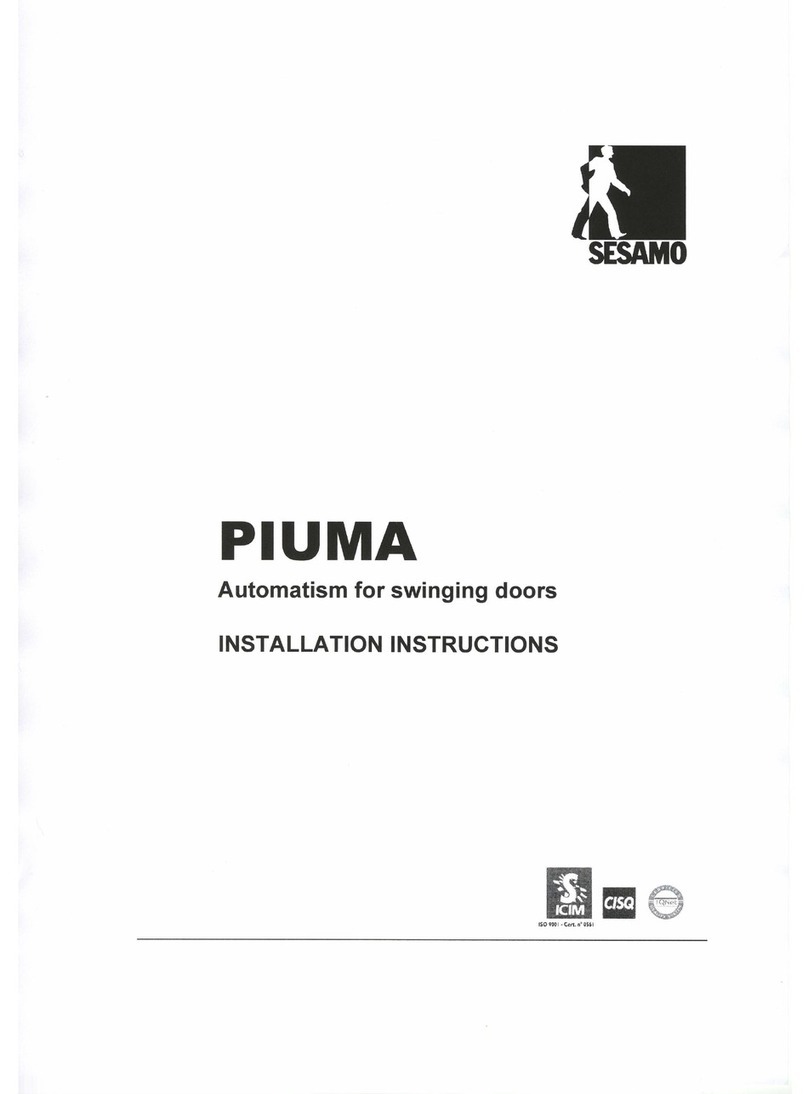 Sesamo PIUMA Installation instruction