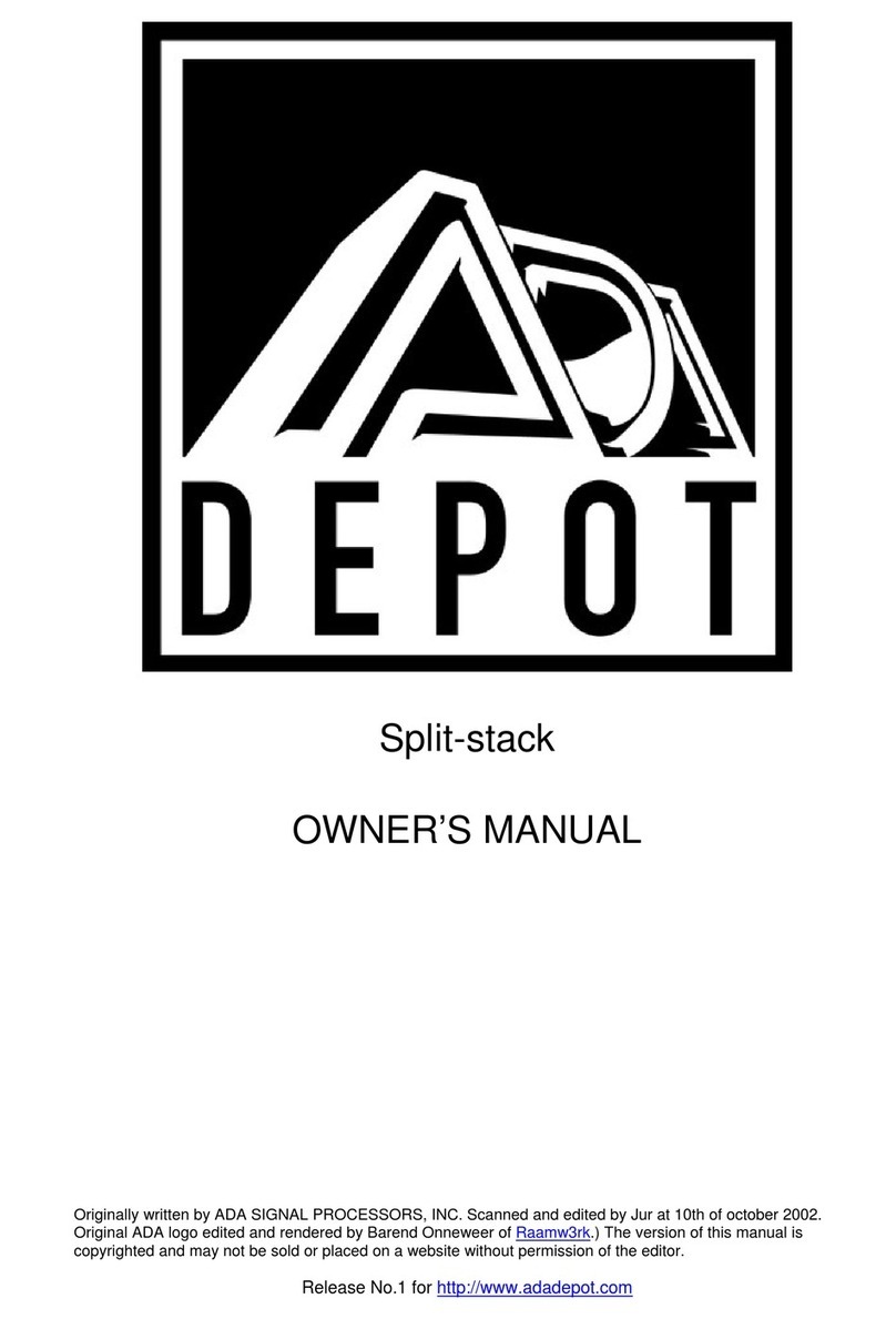 A/DA Split-Stack owner's manual