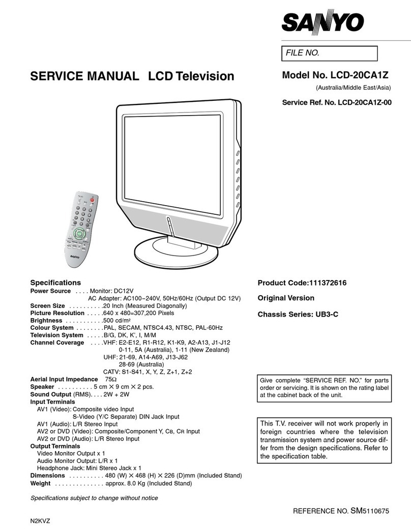 Sanyo LCD-20CA1Z User manual