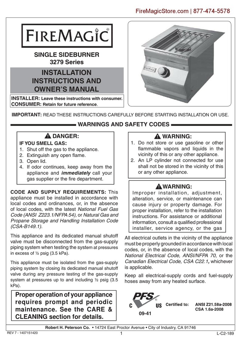 FireMagic 3279 Series Installation instructions and owner's manual
