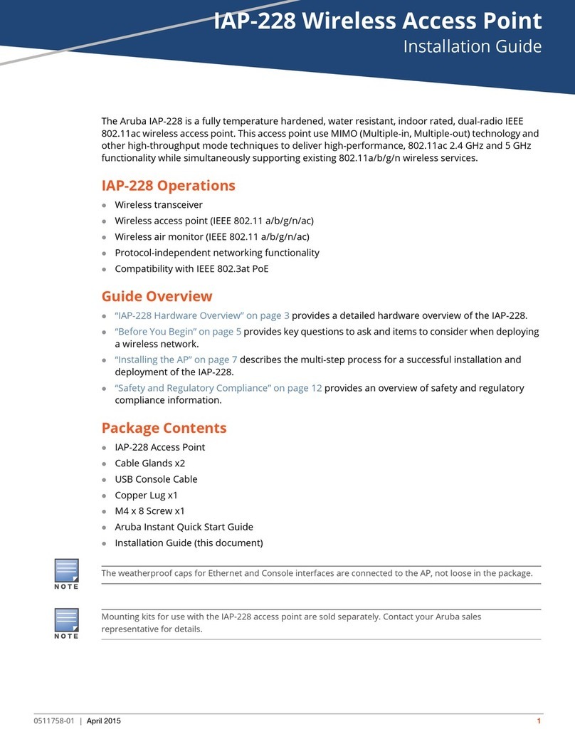 Aruba IAP-228 User manual