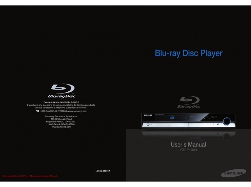 Samsung BD-P1000 User manual