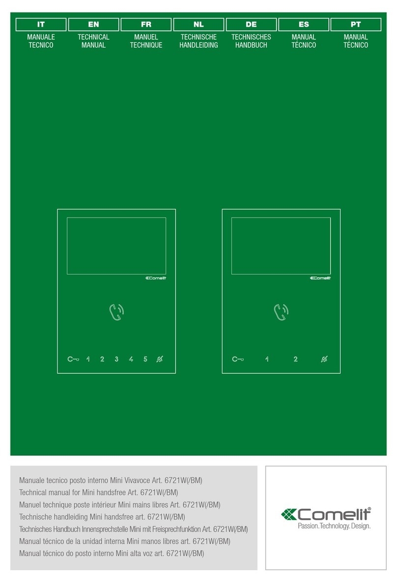 Comelit Mini 6721W Technical manual