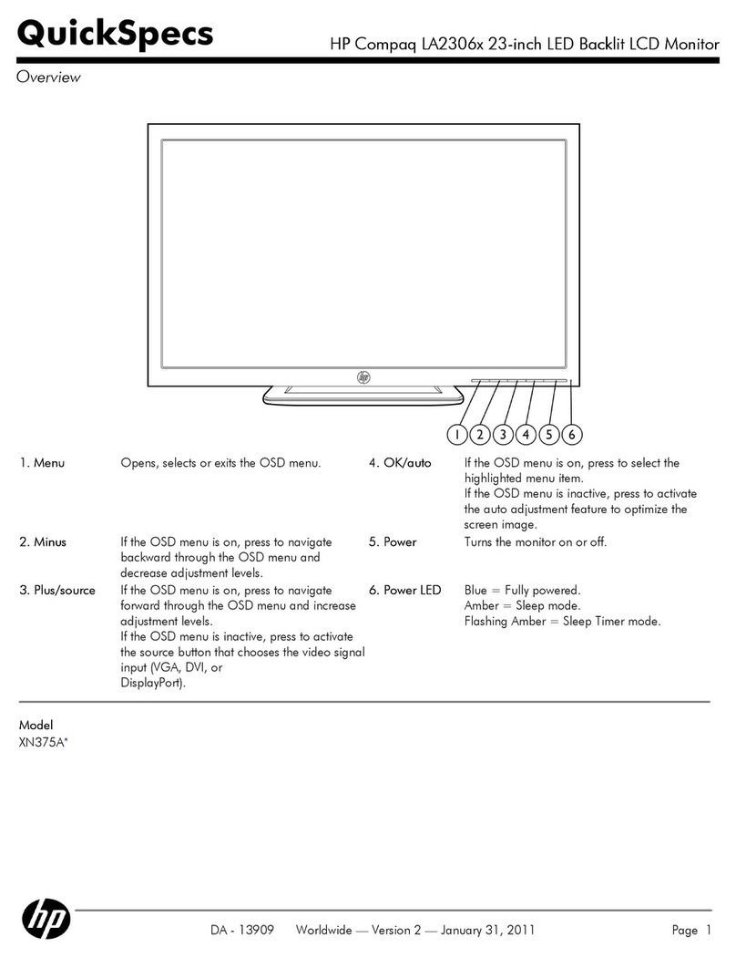 HP Compaq Advantage LA2306x User instructions