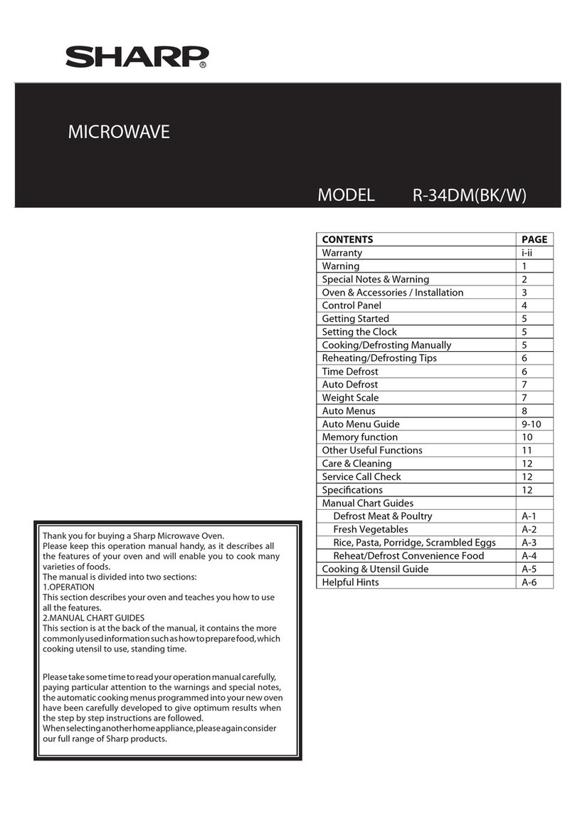 Sharp R-34DM User manual