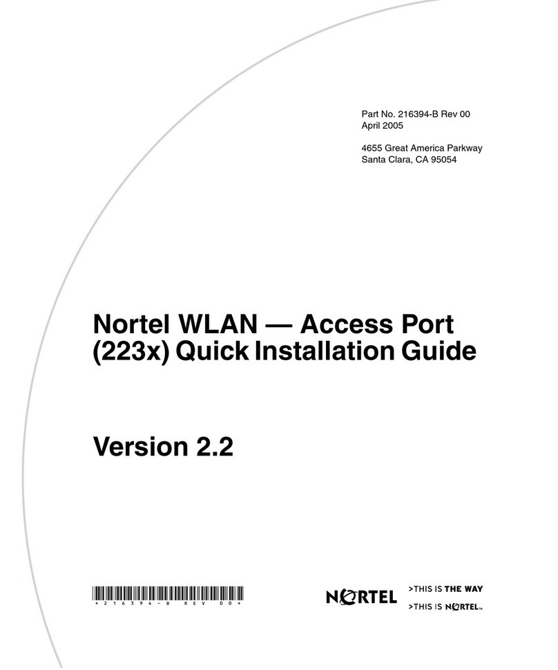 Nortel WLAN Access Port 223x User manual