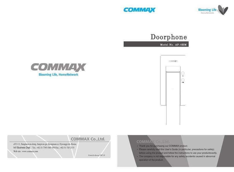 Commax AP-5HM user guide