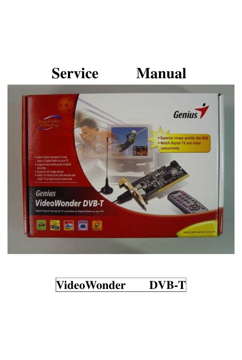 Genius VideoWonder DVB-T User manual Genius VideoWonder DVB-T User manual