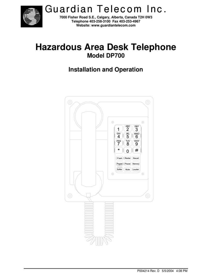 Guardian Telecom DP700 Installation and operation