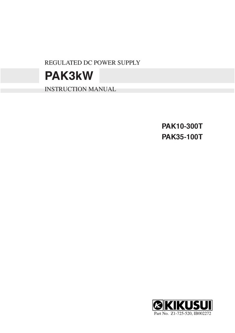 Kikusui PAK10-300T instruction manual