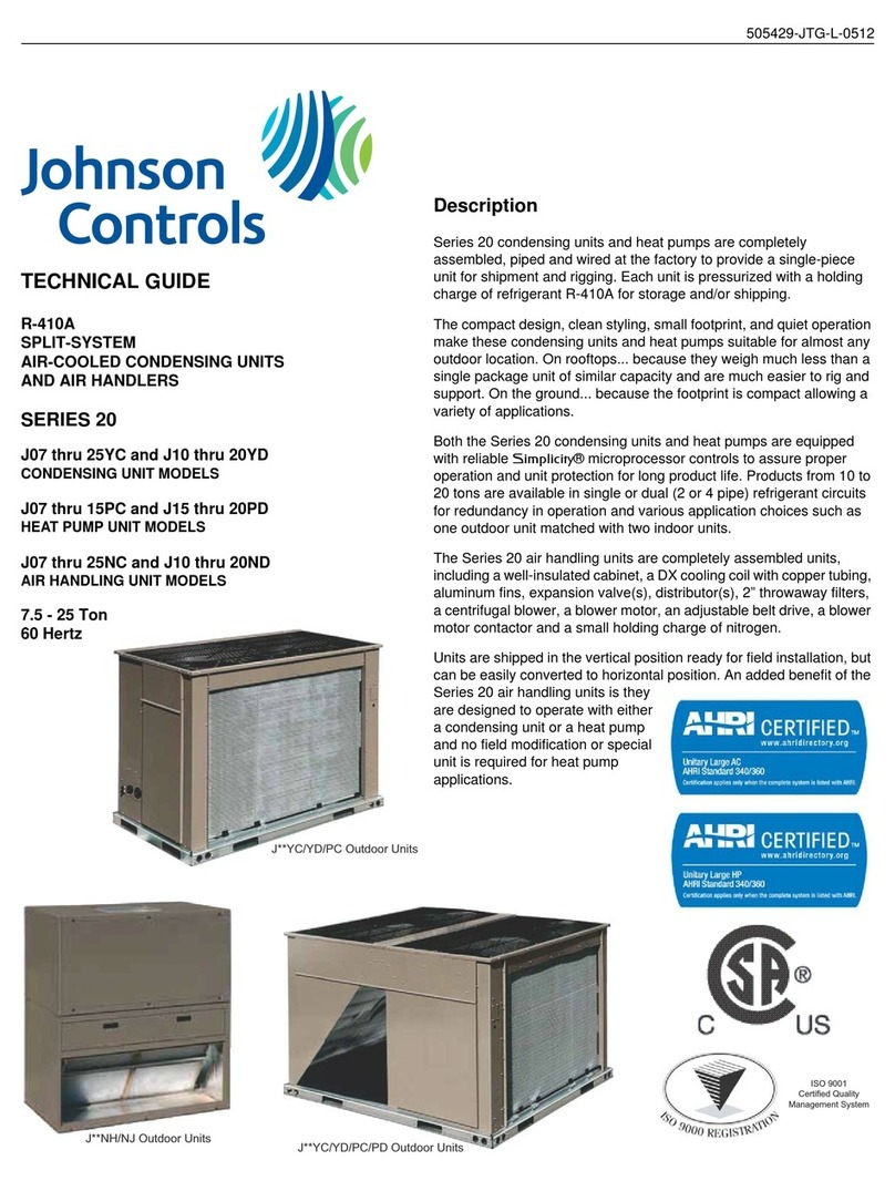 Johnson Controls Duct R-410A Quick start guide