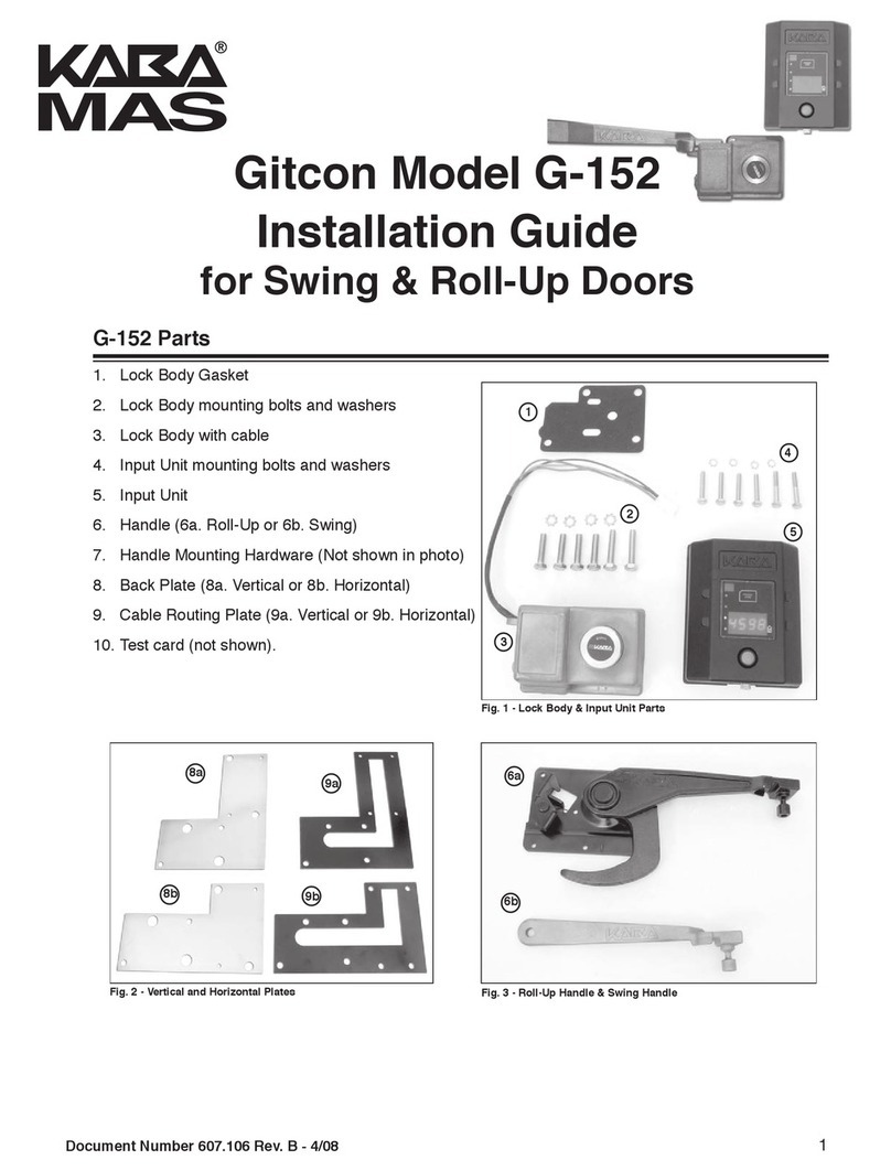 Kaba Mas Gitcon G-152 installation guide