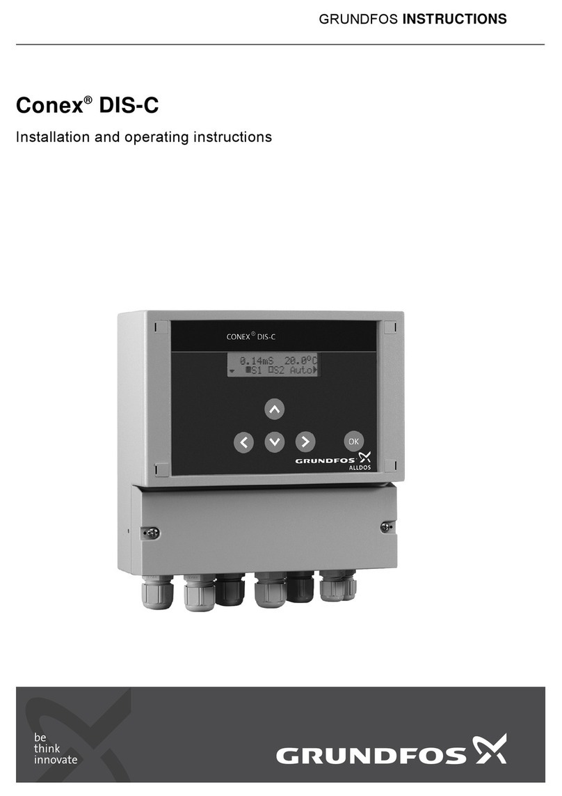 Grundfos Conex DIS-C Installation and operating instructions