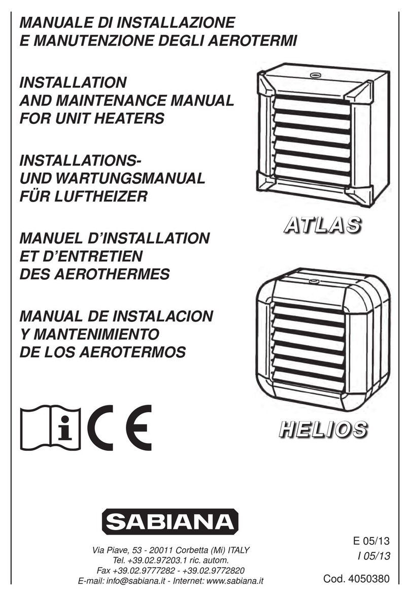 Sabiana Atlas Installation and maintenance manual Sabiana Atlas Installation and maintenance manual