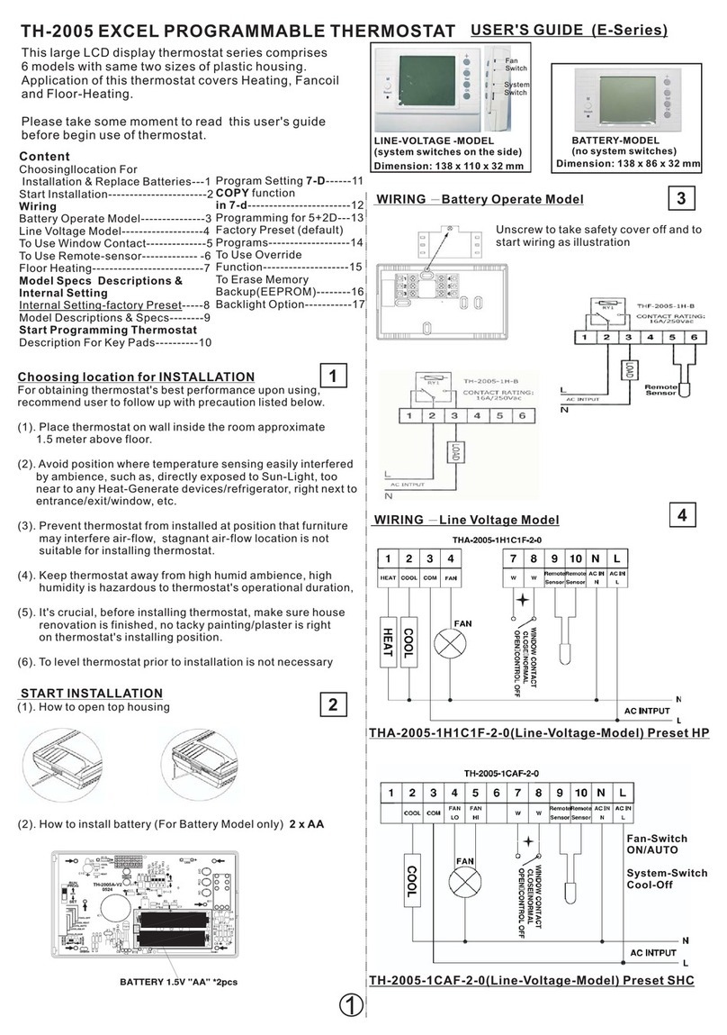 Excel TH-2005 E-Series user guide