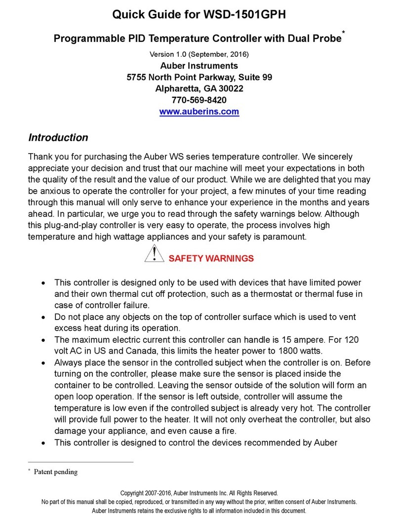 Auber WSD-1501GPH User manual