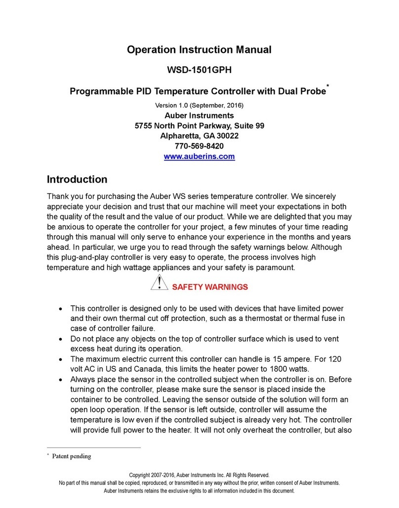 Auber WSD-1501GPH Operation & instruction manual