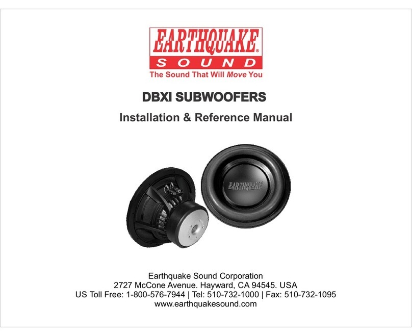EarthQuake DBXI Installation and operating manual