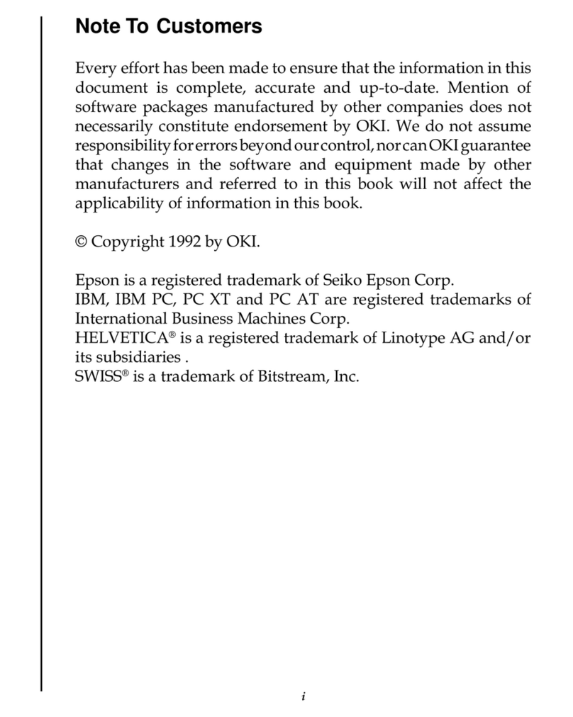 Oki microline ML393 User manual
