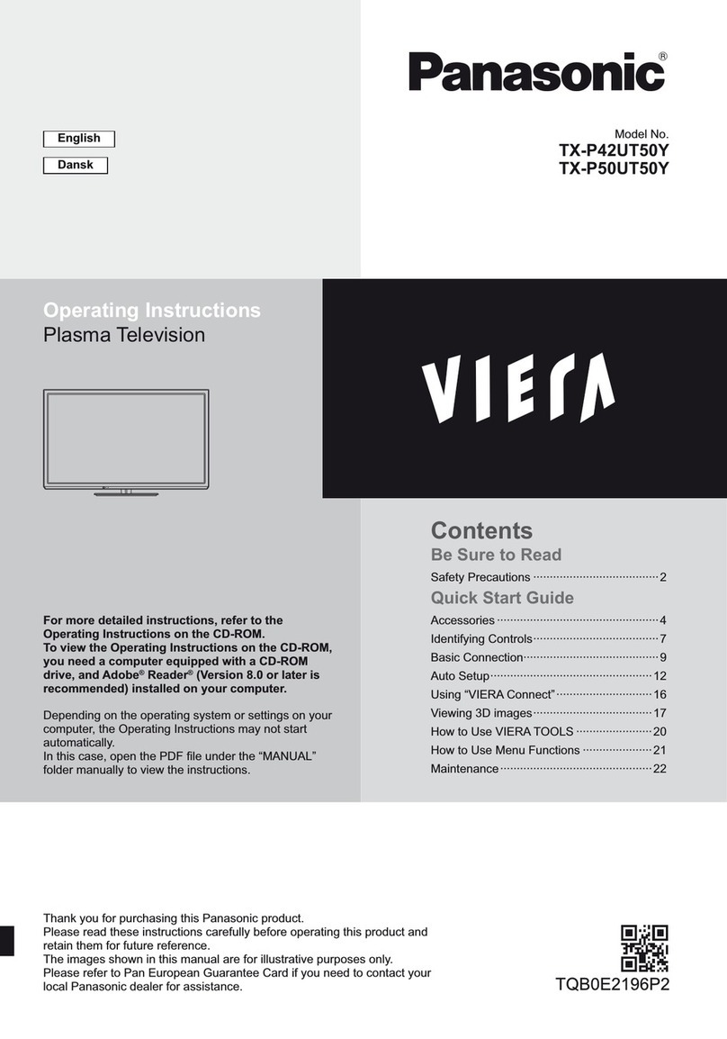Panasonic TX-P50UT50Y User manual