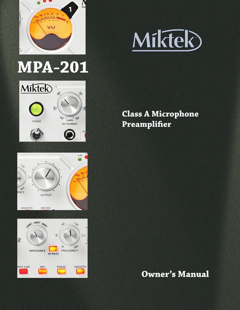 Miktek MPA-201 owner's manual