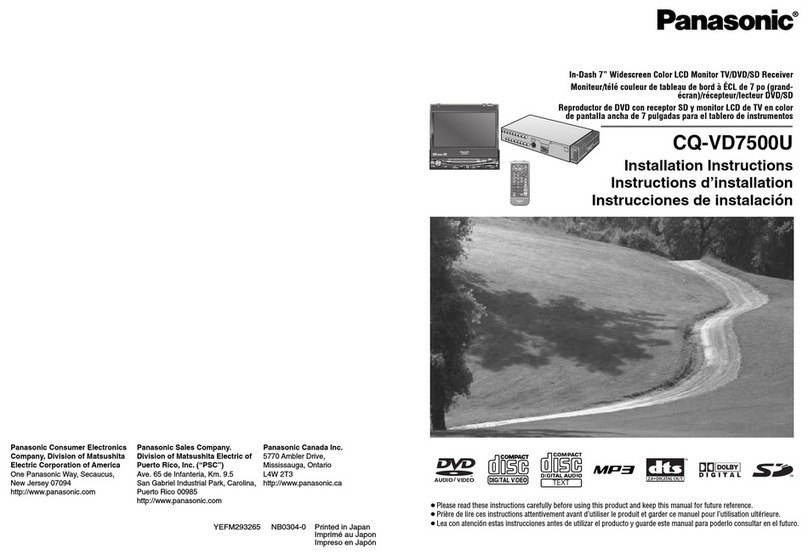 Panasonic CQVD7500U - CAR A/V DVD NAV User manual
