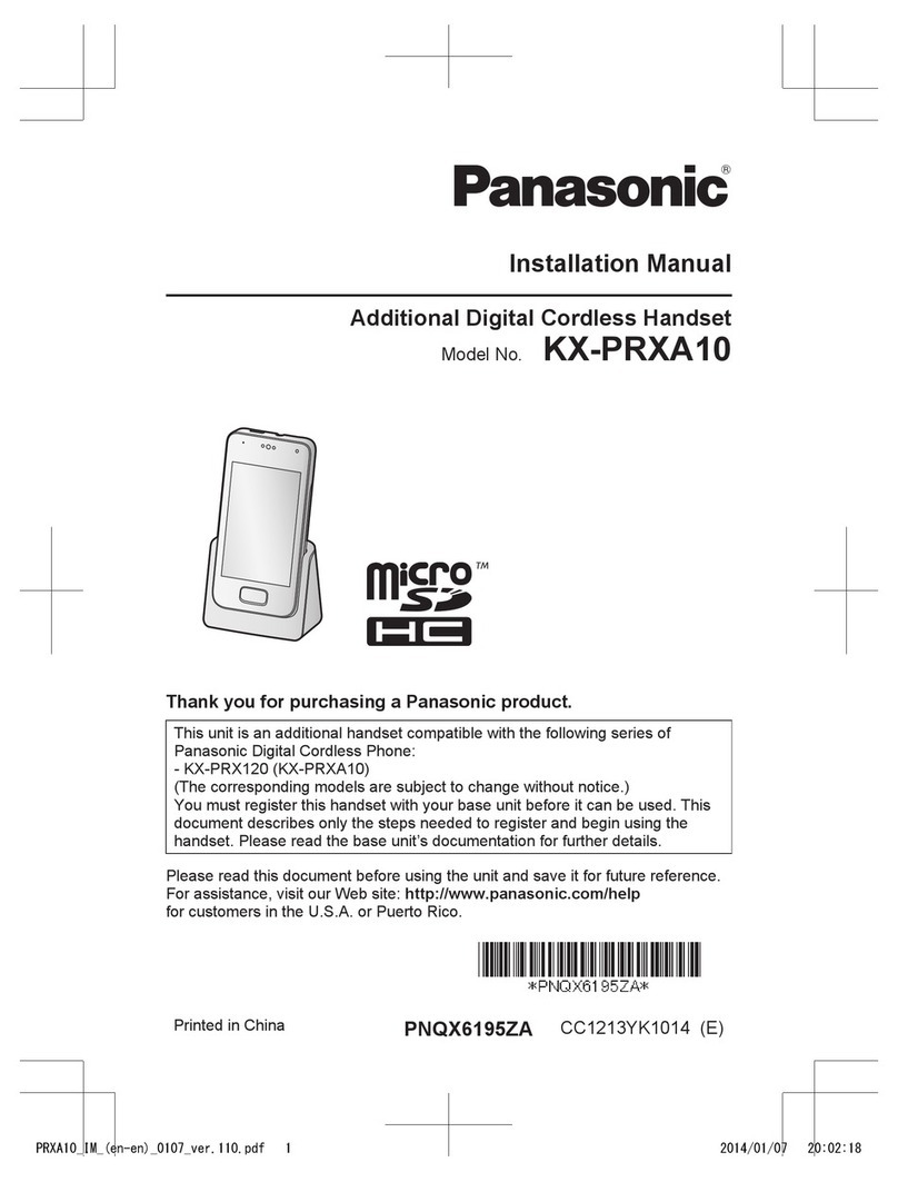 Panasonic KX-PRXA10 installation manual