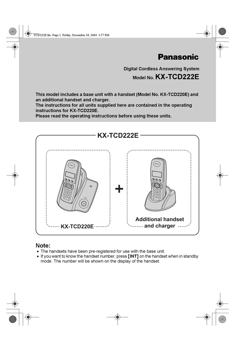 Panasonic KX-TCD222E User manual Panasonic KX-TCD222E User manual