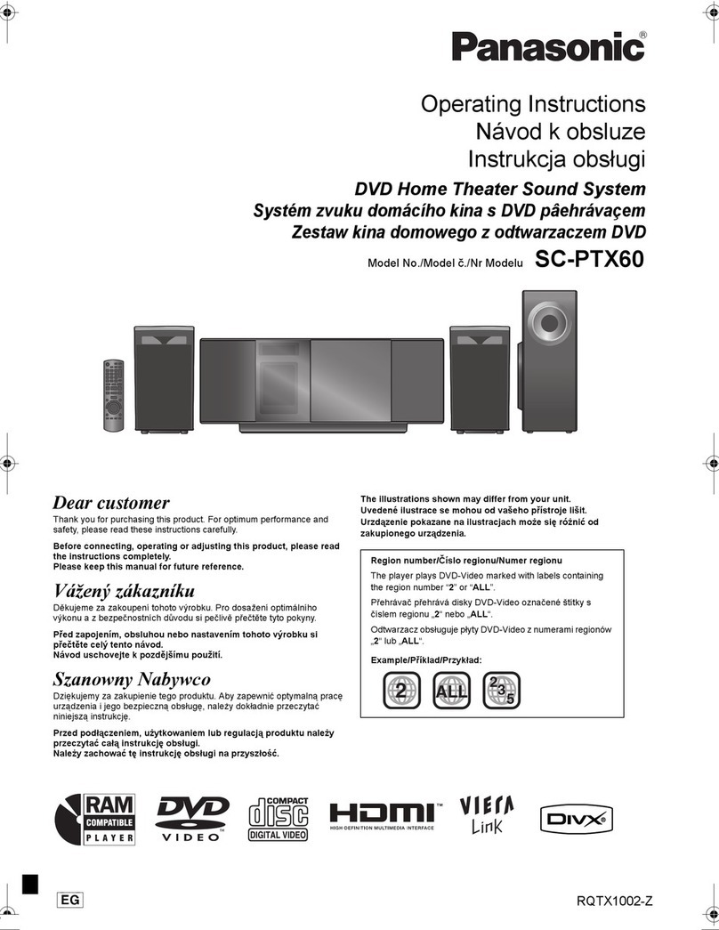 Panasonic SC-PTX60 User manual