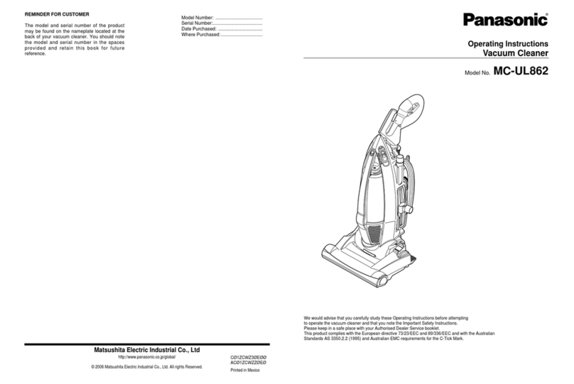 Panasonic MC-UL862 operating instructions