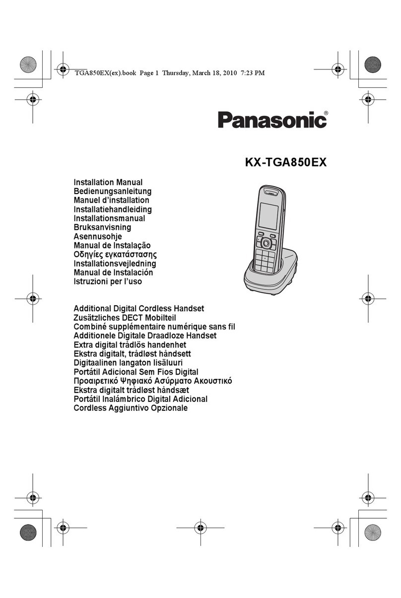 Panasonic KX-TGA850EX installation manual