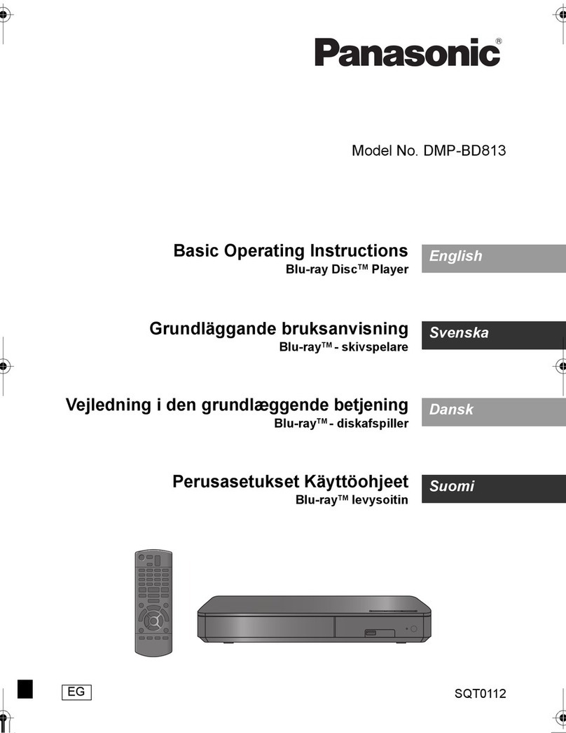 Panasonic DMP-BD813EG Basic operating instructions