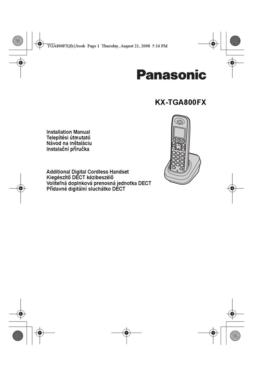 Panasonic KX-TGA800FX installation manual