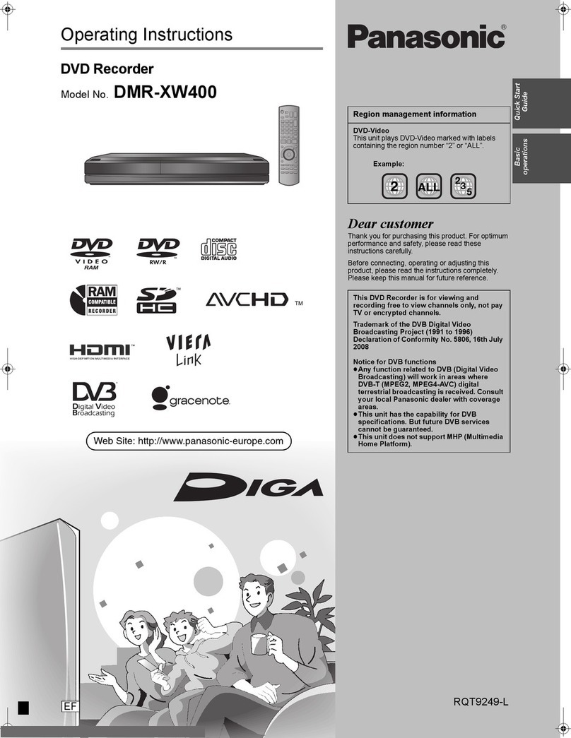Panasonic DMR-XW400 User manual
