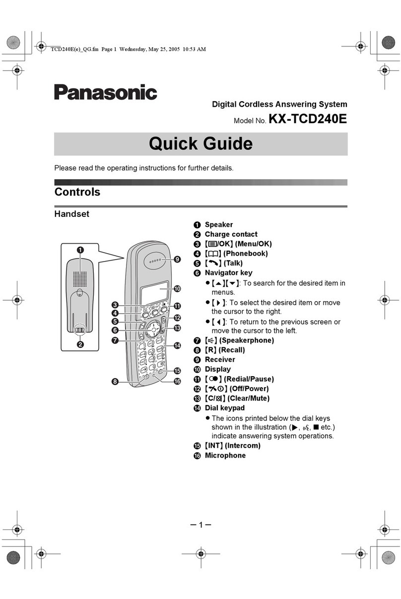 Panasonic KX-TCD240E quick guide