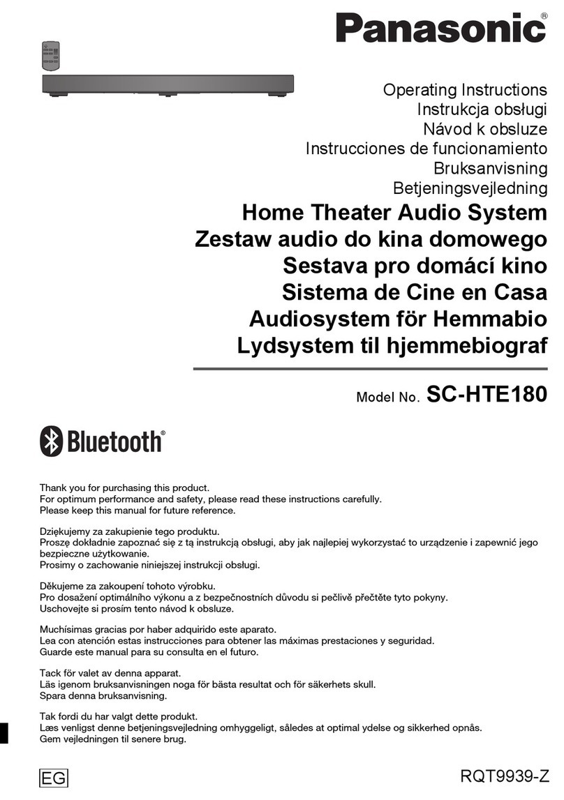 Panasonic SC-HTE180 operating instructions
